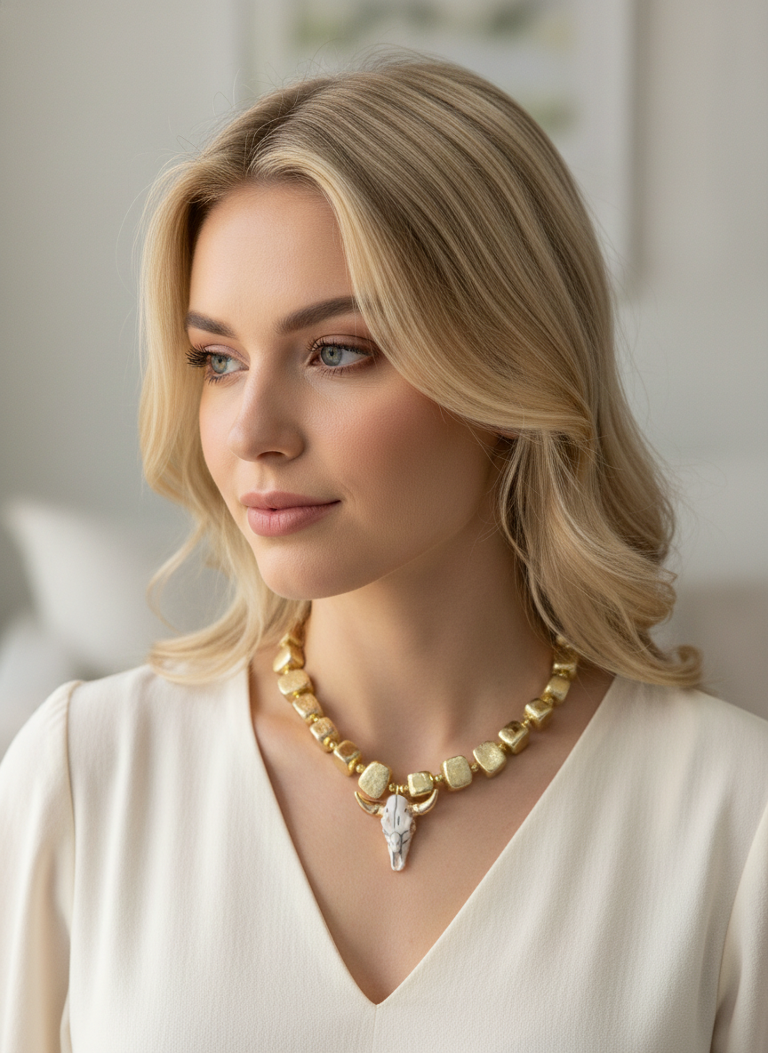 Collar dorado con dije - COLLAR Boutiquemirel 