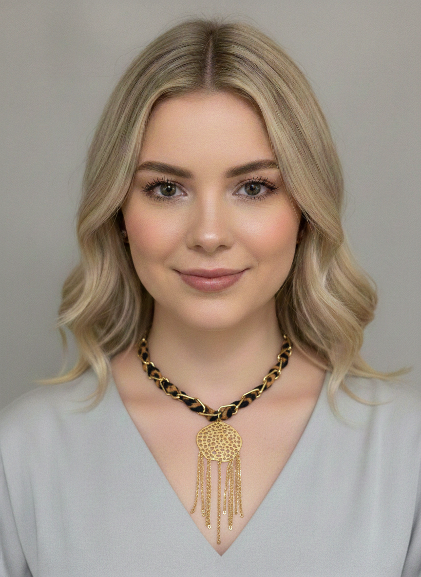 Collar dorado con maxi dije largo - COLLAR Boutiquemirel 