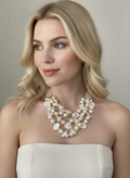 Collar Elegante de Perlas Blancas Multicapa - COLLAR Boutiquemirel 