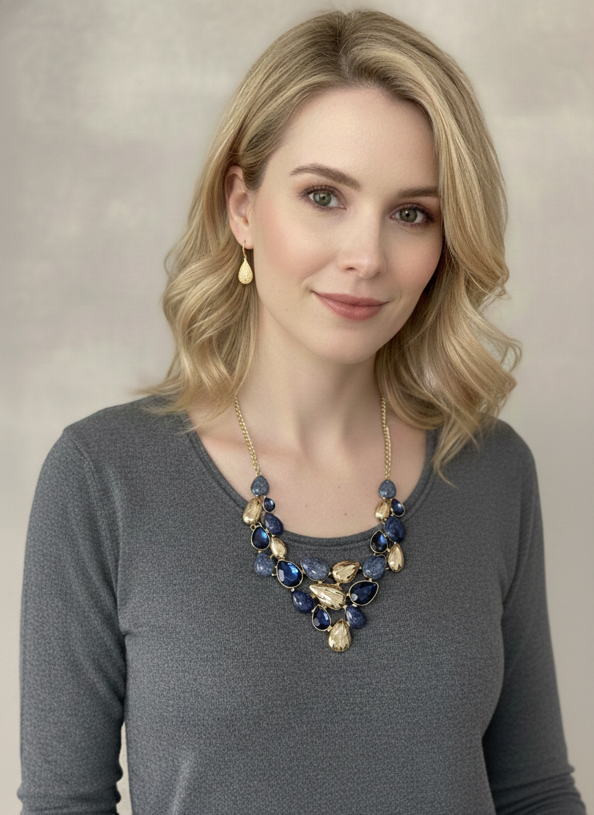 Set azul de perdería - SET COLLAR Boutiquemirel 