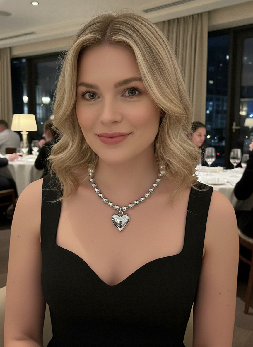 Collar plata con corazón - COLLAR Boutiquemirel 