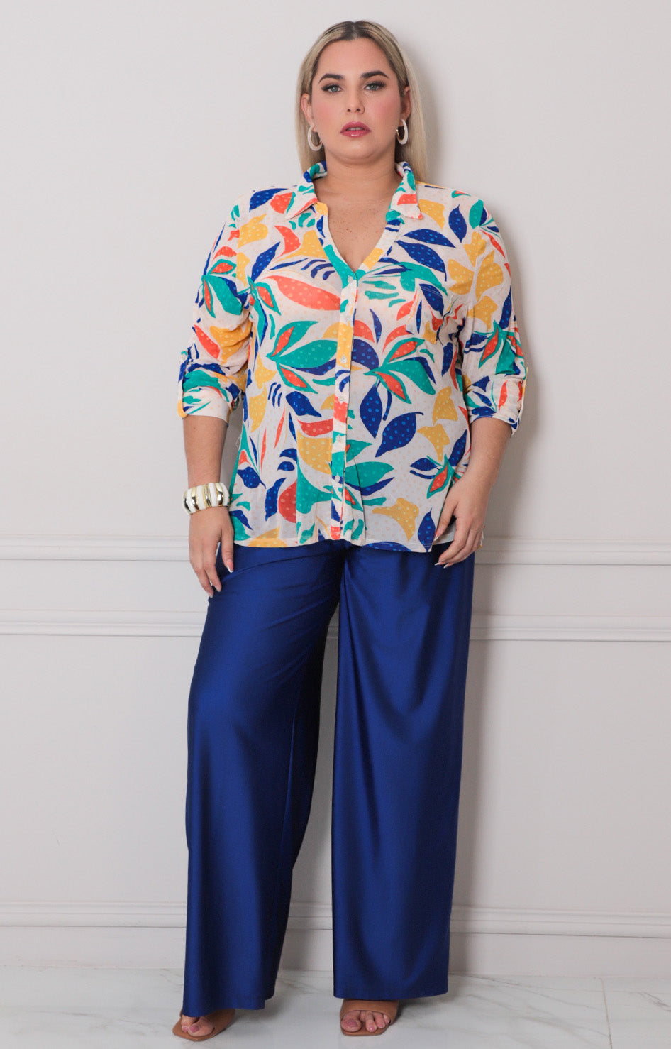 Blusa estampada multicolor - BLUSAS CURVY Boutiquemirel 