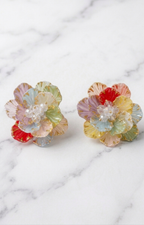 Aretes en forma de flor multicolor - ARETES Boutiquemirel 