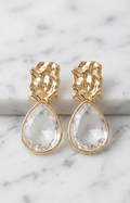 Arete dorado en forma de gota - ARETES Boutiquemirel 