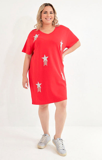 Vestido rojo con estrellas - Boutiquemirel