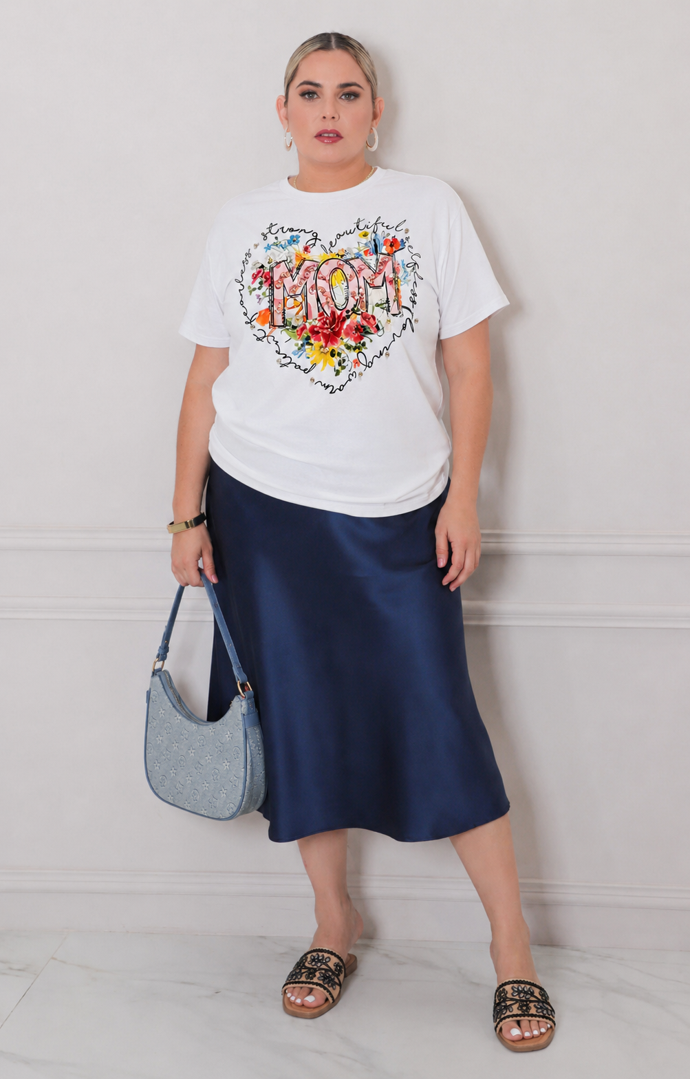 Blusa con estampado MOM floral