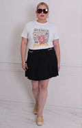 Falda negra con tablones