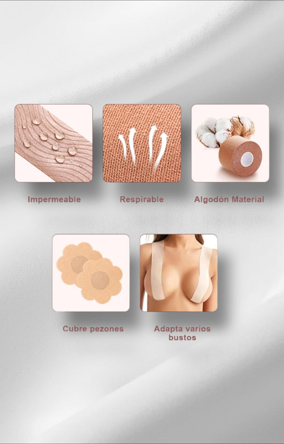 Cinta para busto con cubre pezon - CINTA Boutiquemirel 