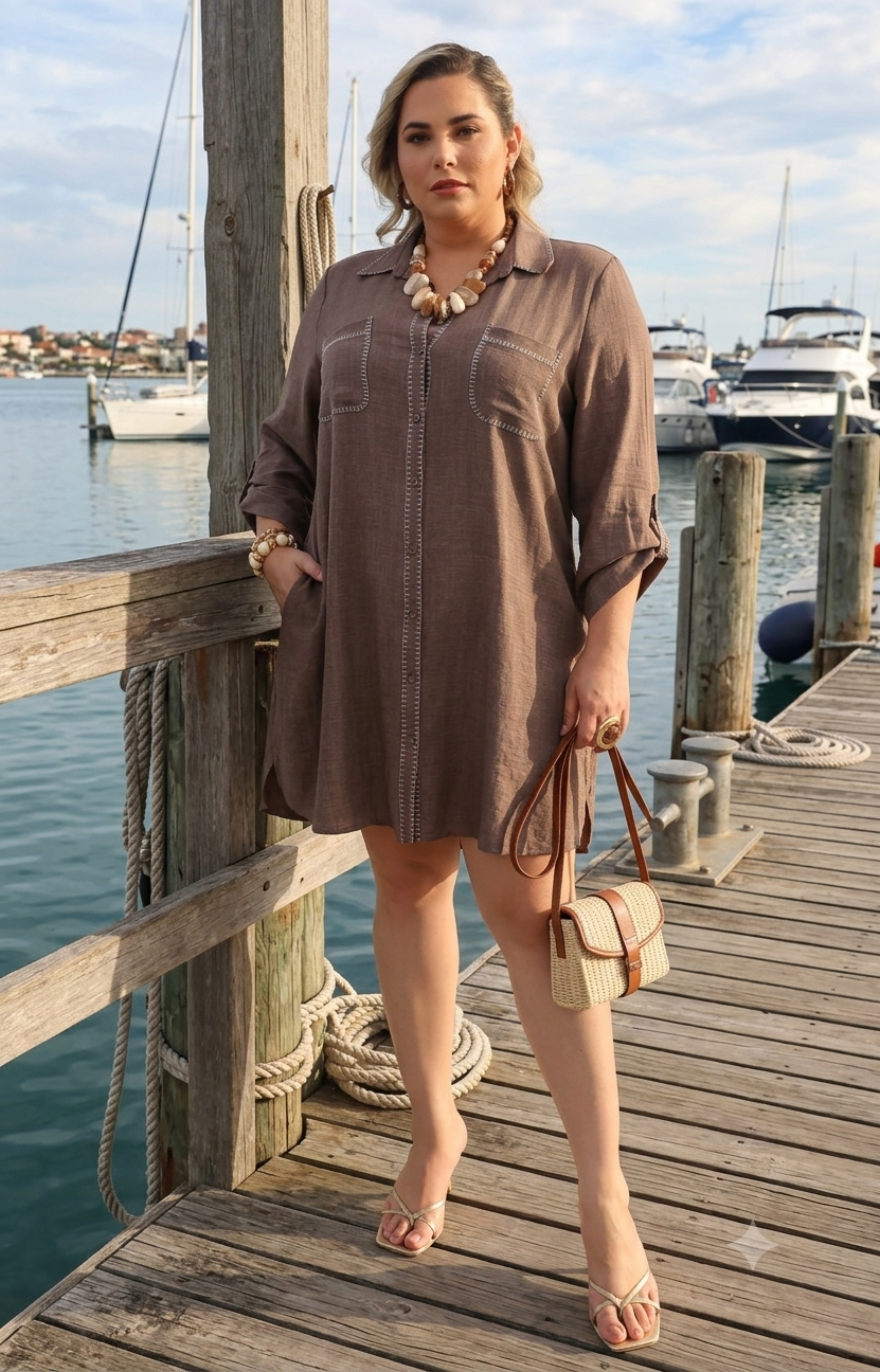 Vestido corto con botones
