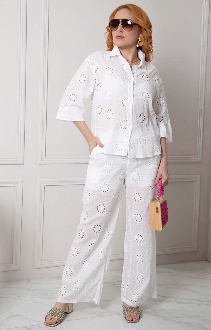 Conjunto blanco con bordado - CONJUNTO REGULAR Boutiquemirel 