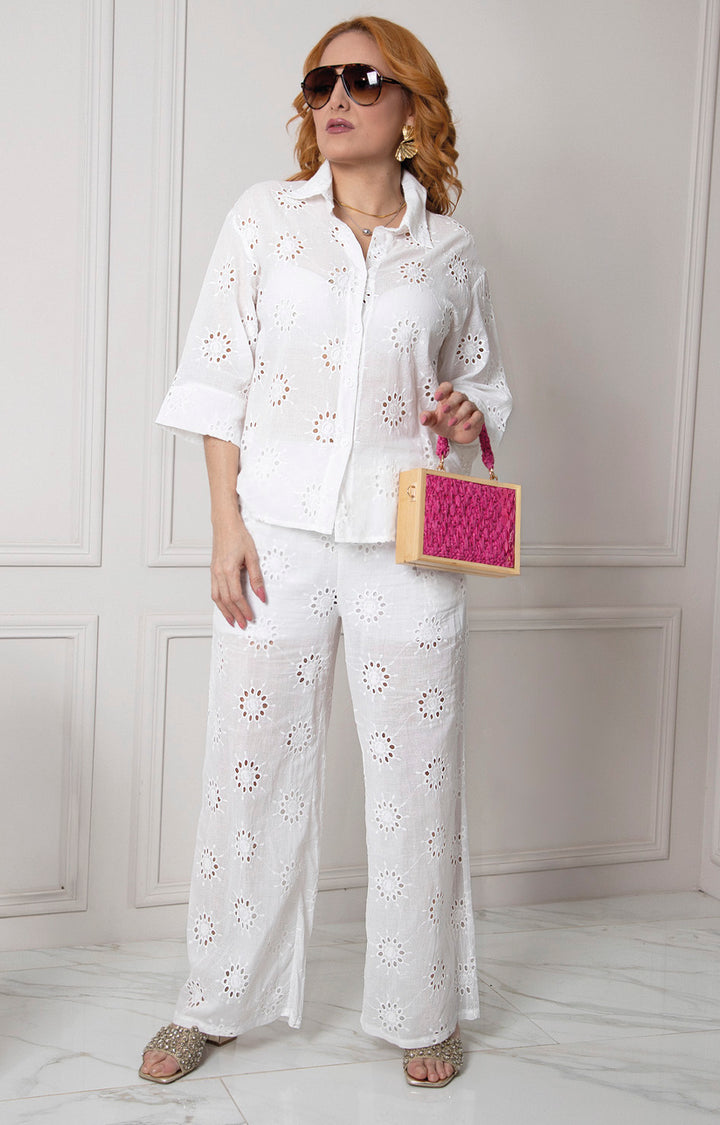 Conjunto blanco con bordado - CONJUNTO REGULAR Boutiquemirel 