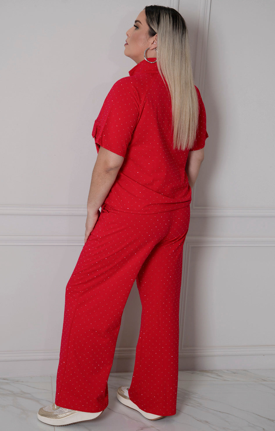 Conjunto rojo con brillos - CONJUNTO XL Boutiquemirel 
