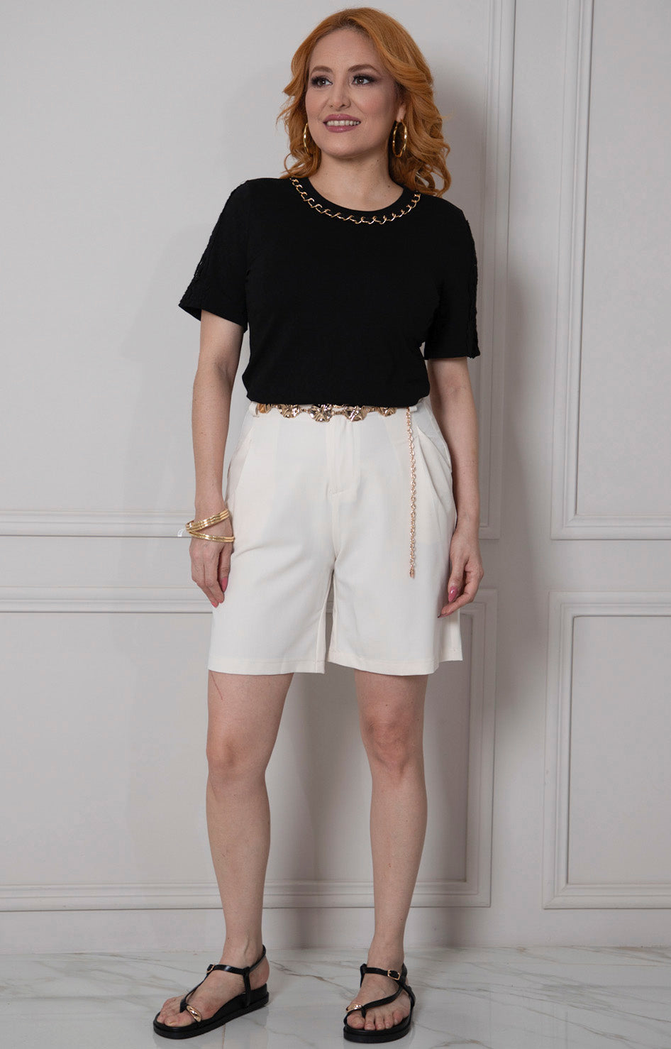 Blusa negra con brillos - BLUSA Boutiquemirel 