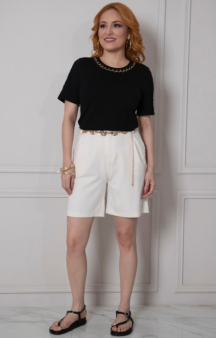 Blusa negra con brillos - BLUSA Boutiquemirel 