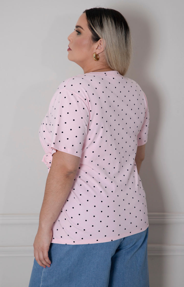 Blusa estampada polka dots - BLUSAS CURVY Boutiquemirel 