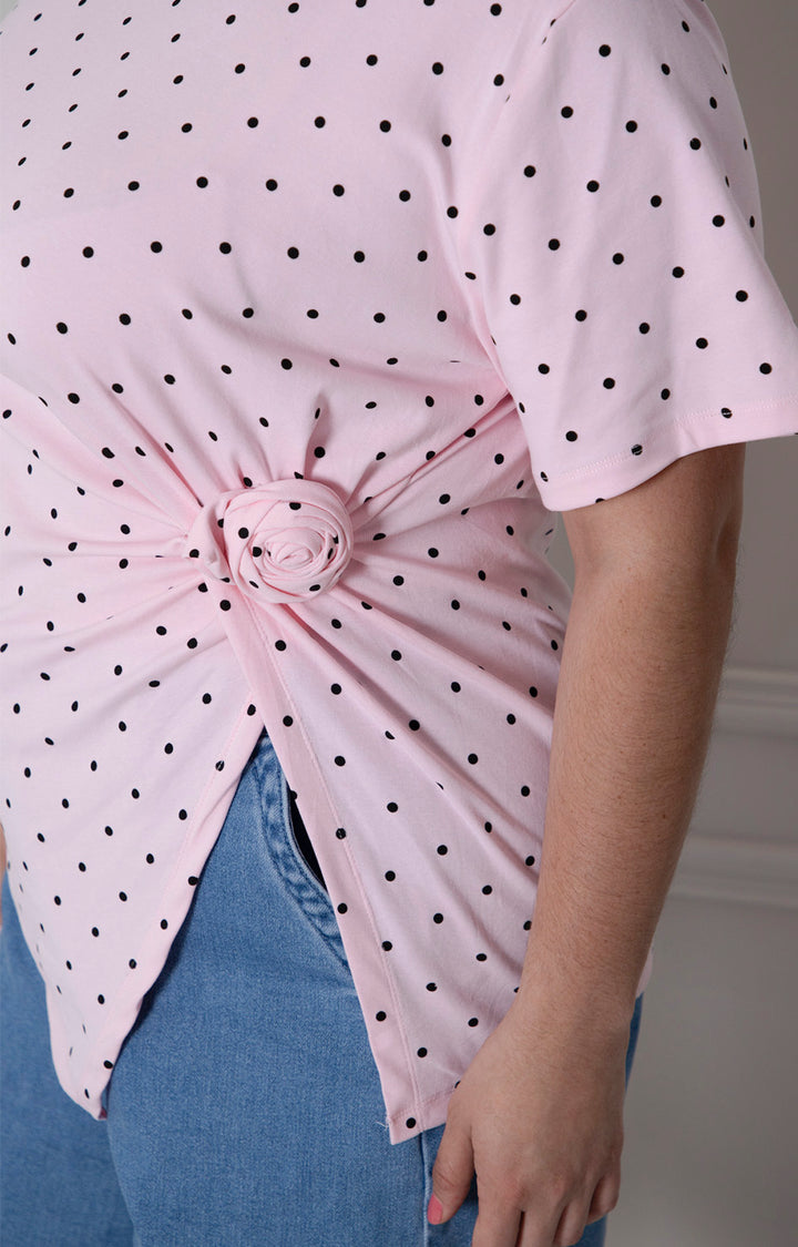 Blusa estampada polka dots - BLUSAS CURVY Boutiquemirel 