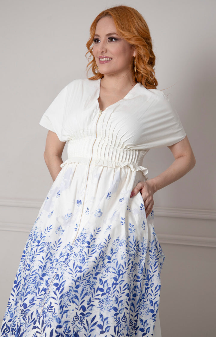 Vestido azul estampado - VESTIDO LARGO REGULAR Boutiquemirel 