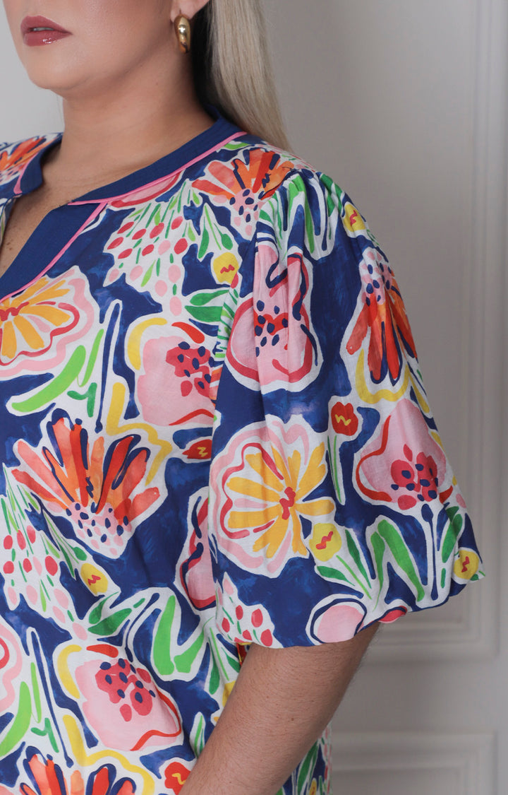Blusa estampada de flores - BLUSAS CURVY Boutiquemirel 