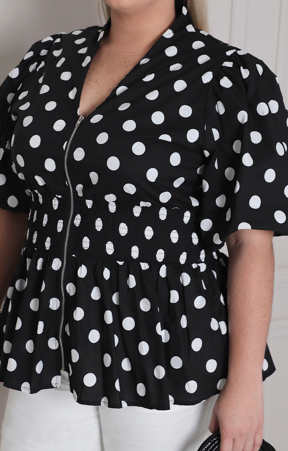 Blusa polka dots - BLUSAS CURVY Boutiquemirel 