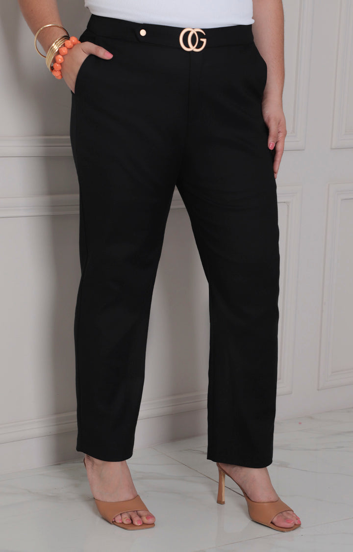 Pantalòn recto con hebilla - PANTALON CURVY Boutiquemirel 