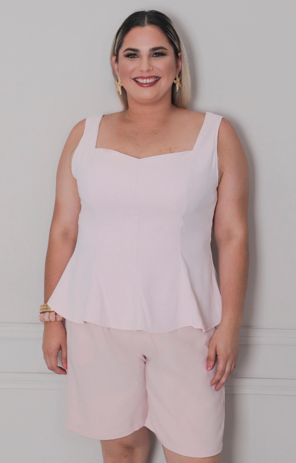 Blusa de tirantes peplum - BLUSAS CURVY Boutiquemirel 