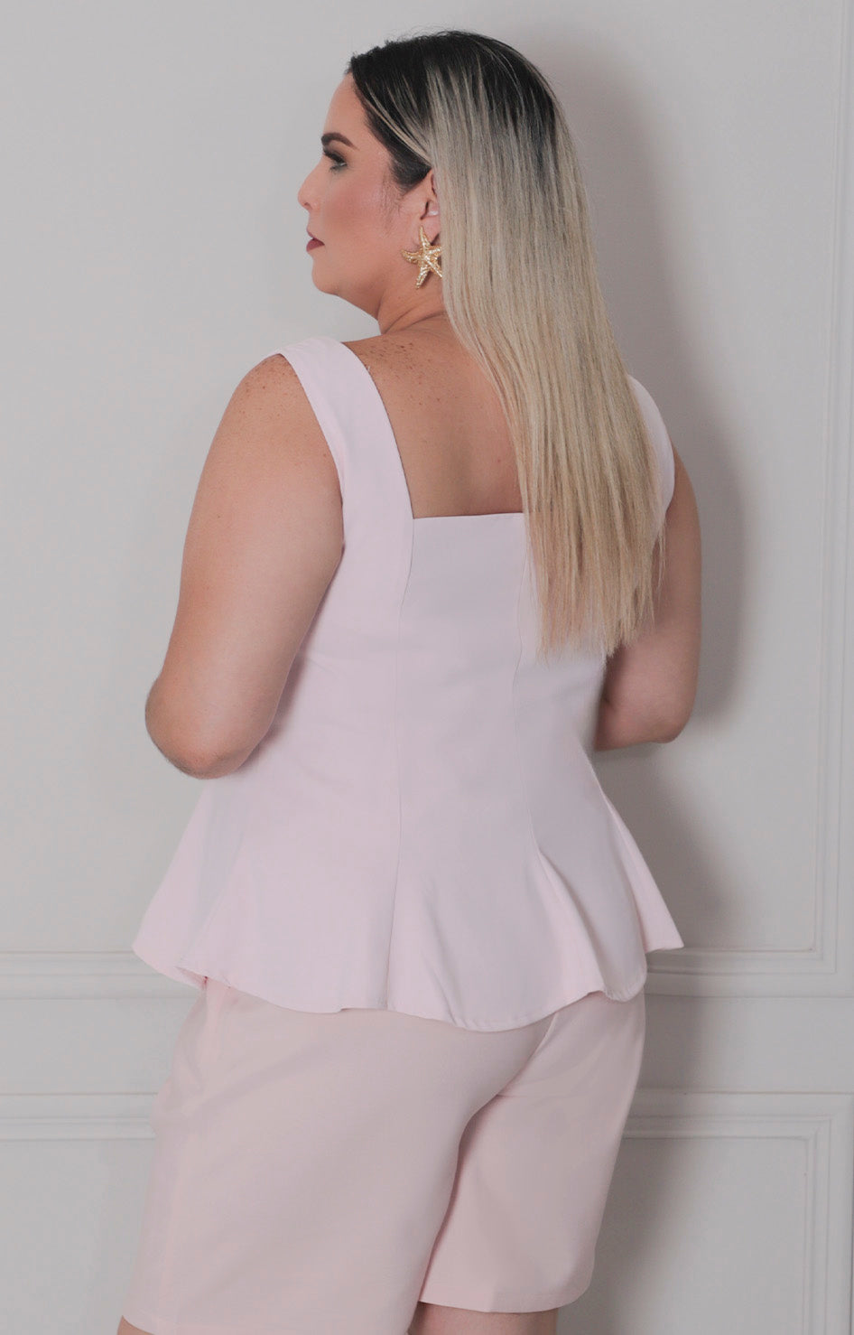 Blusa de tirantes peplum - BLUSAS CURVY Boutiquemirel 