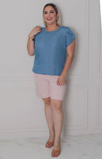 Blusa de mezclilla con mangas - BLUSAS CURVY Boutiquemirel 