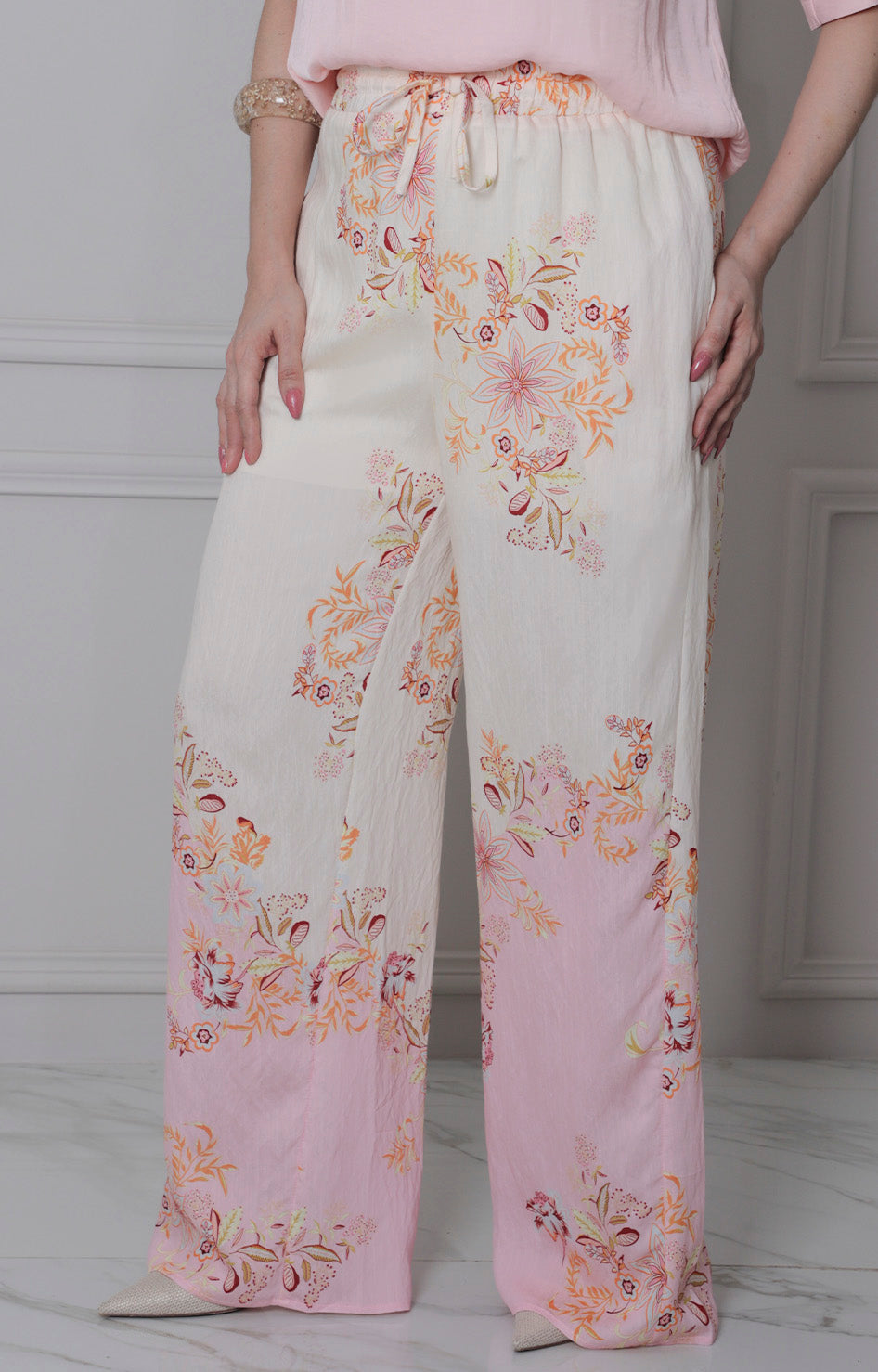 Pantalòn beige estampado - PANTALON REGULAR Boutiquemirel 