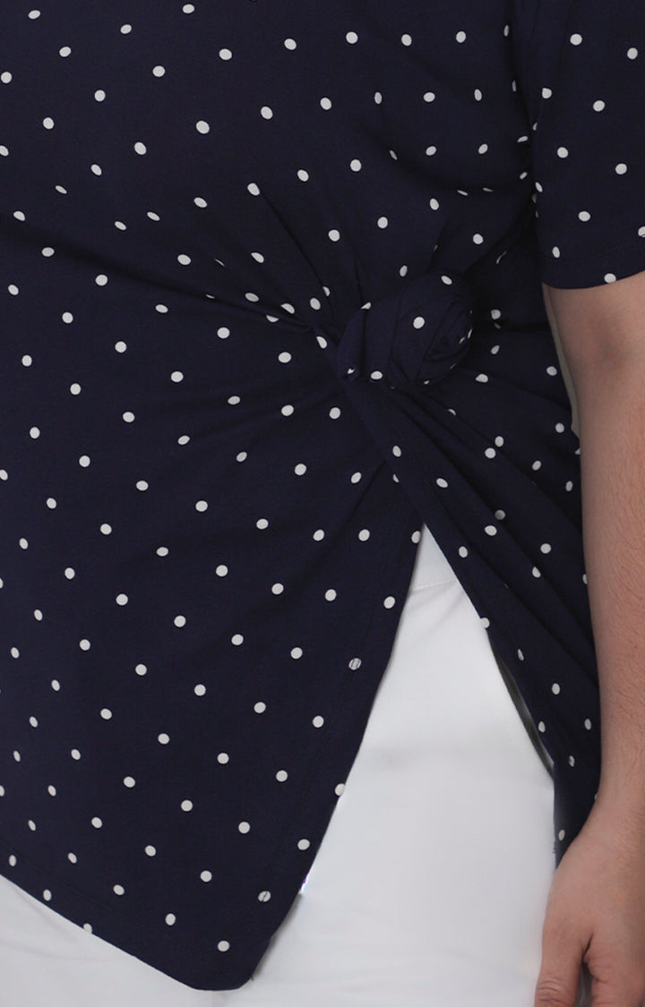 Blusa estampada polka dots - BLUSAS CURVY Boutiquemirel 