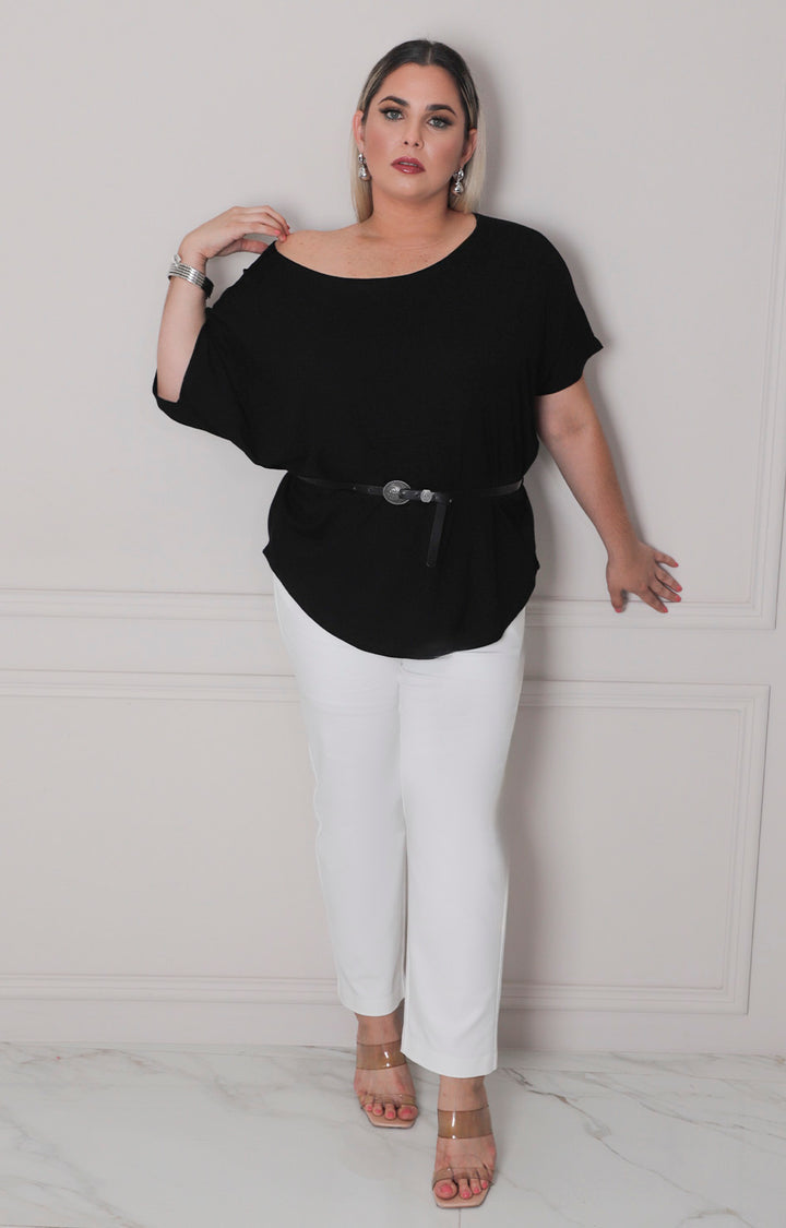 Blusa con cinturòn - BLUSAS CURVY Boutiquemirel 