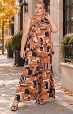Conjunto cafè estampado