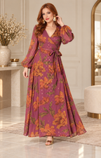 Vestido largo estampado