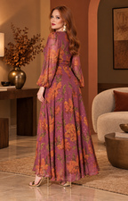 Vestido largo estampado