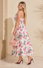 Vestido blanco estampado floral