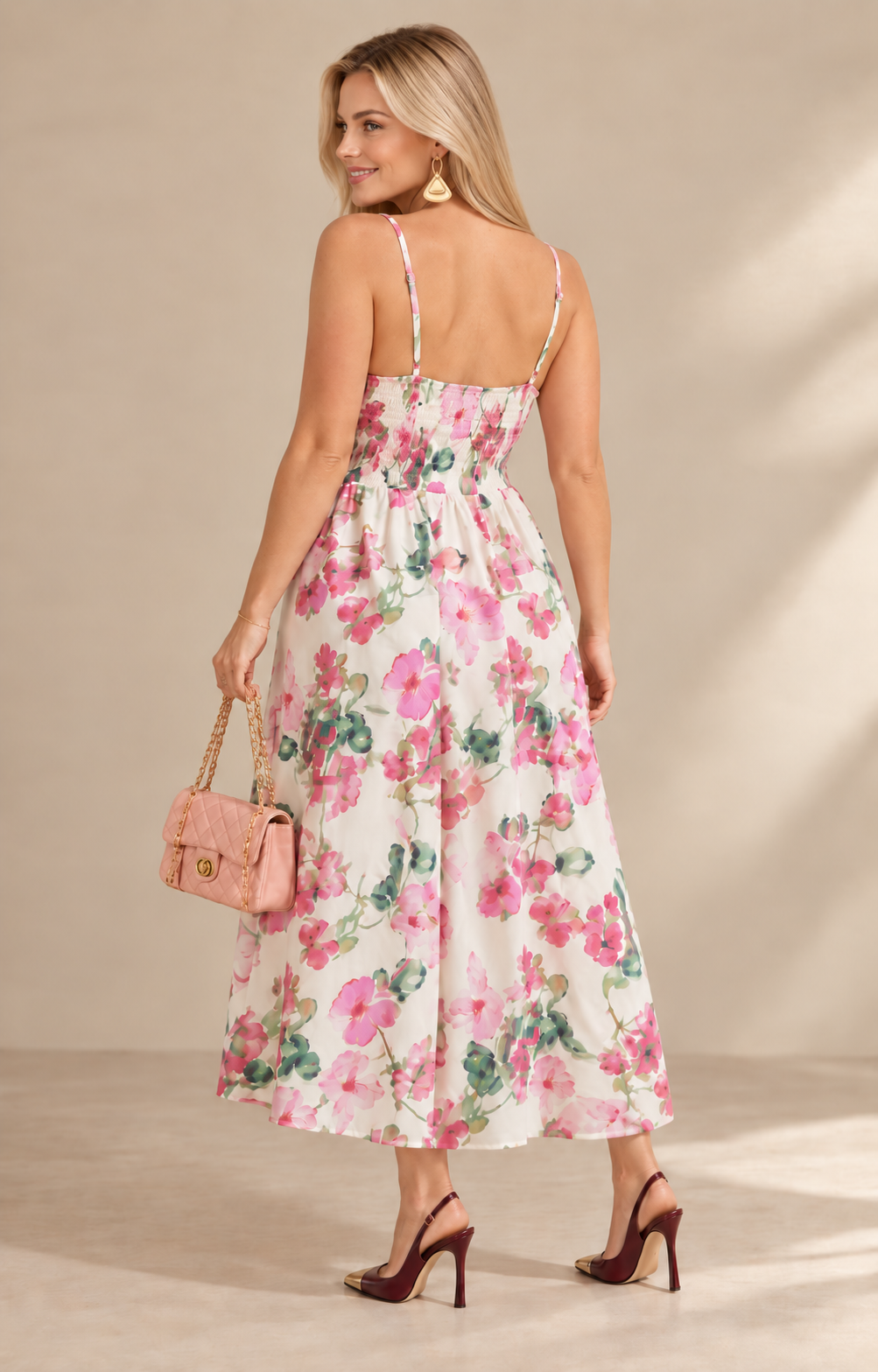 Vestido blanco estampado floral
