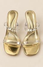 Sandalias de tacón de tiras