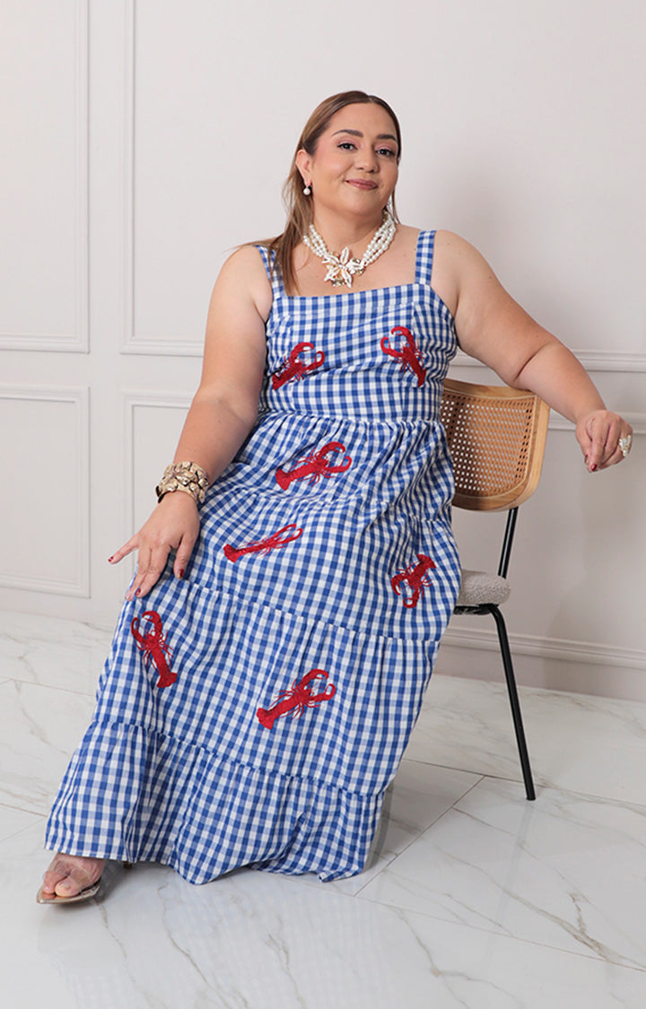 Vestido de tirantes estampado - VESTIDO LARGO CURVY Boutiquemirel 
