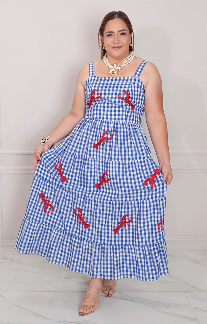 Vestido de tirantes estampado - VESTIDO LARGO CURVY Boutiquemirel 