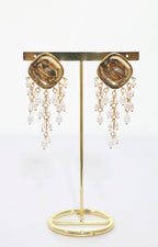 Arete largo dorado con perlas - ARETE Boutiquemirel 