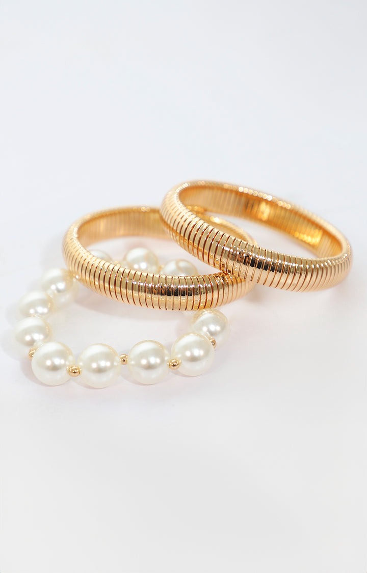 Pulseras doradas y perlas - PULSERA Boutiquemirel 