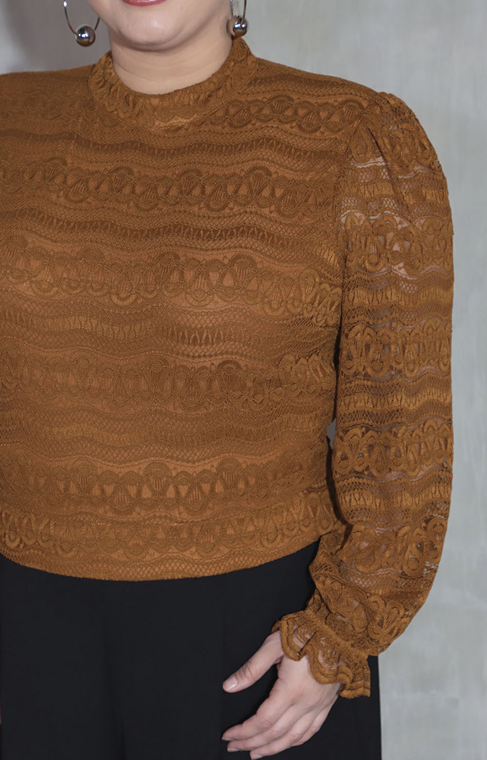 Blusa café tejida - BLUSA XL Boutiquemirel 