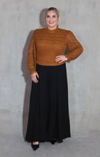 Blusa café tejida - BLUSA XL Boutiquemirel 
