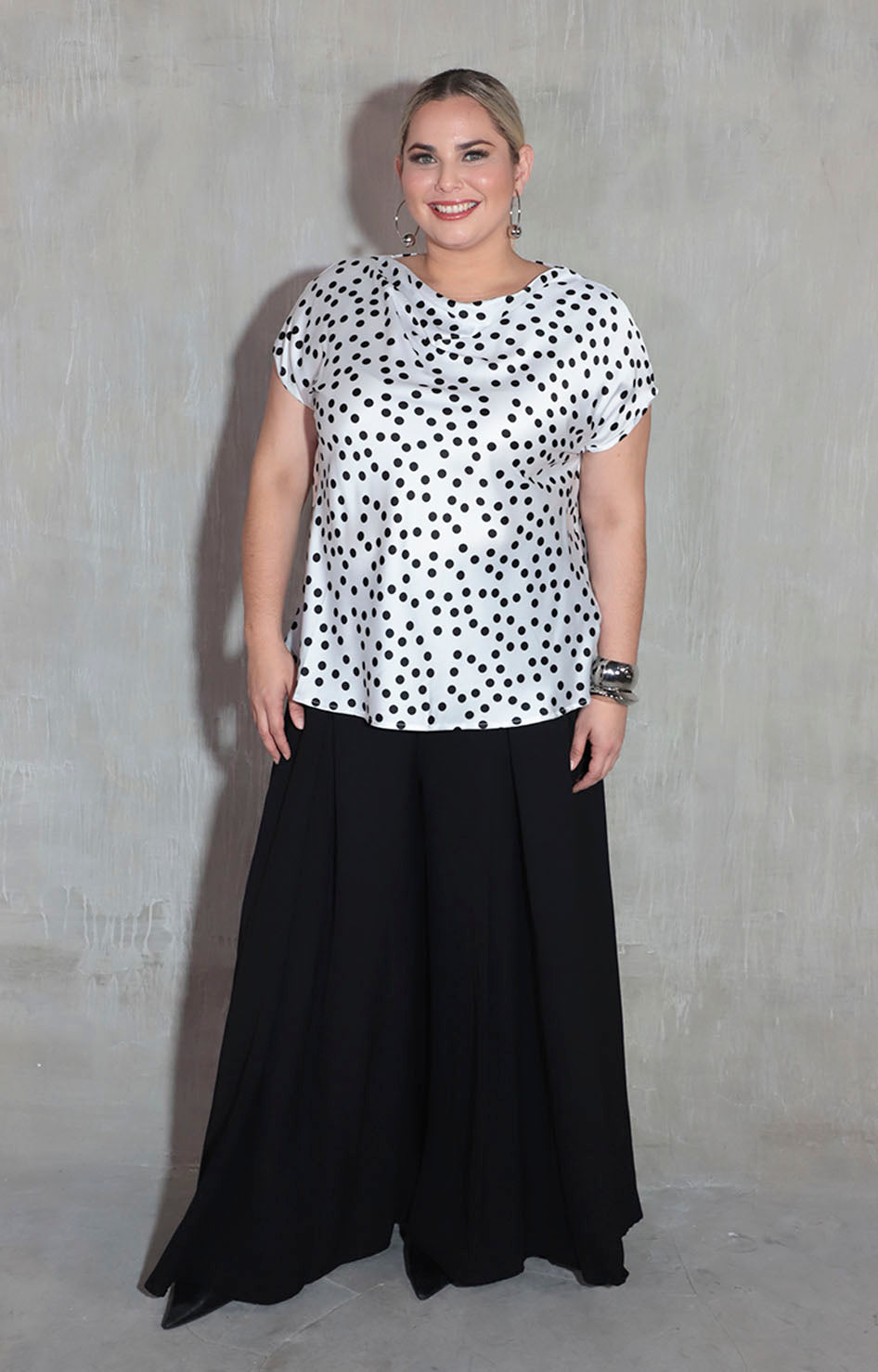 Blusa blanca polka-dots - BLUSA XL Boutiquemirel 
