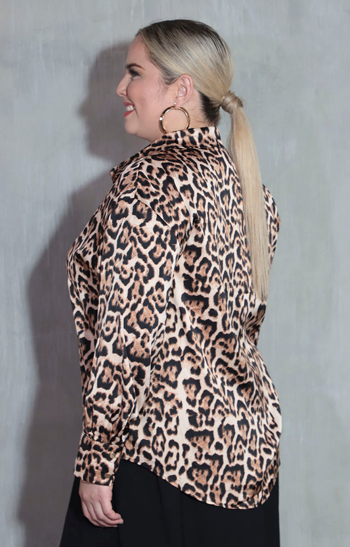 Camisera beige satinada - BLUSA XL Boutiquemirel 