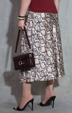 Falda beige estampada - FALDA XL Boutiquemirel 