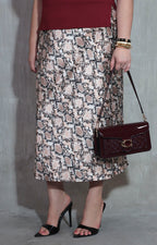 Falda beige estampada - FALDA XL Boutiquemirel 