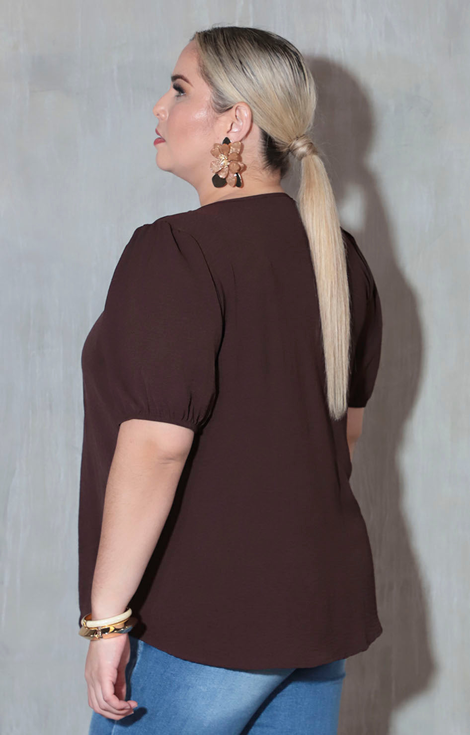 Blusa café - BLUSA XL Boutiquemirel 