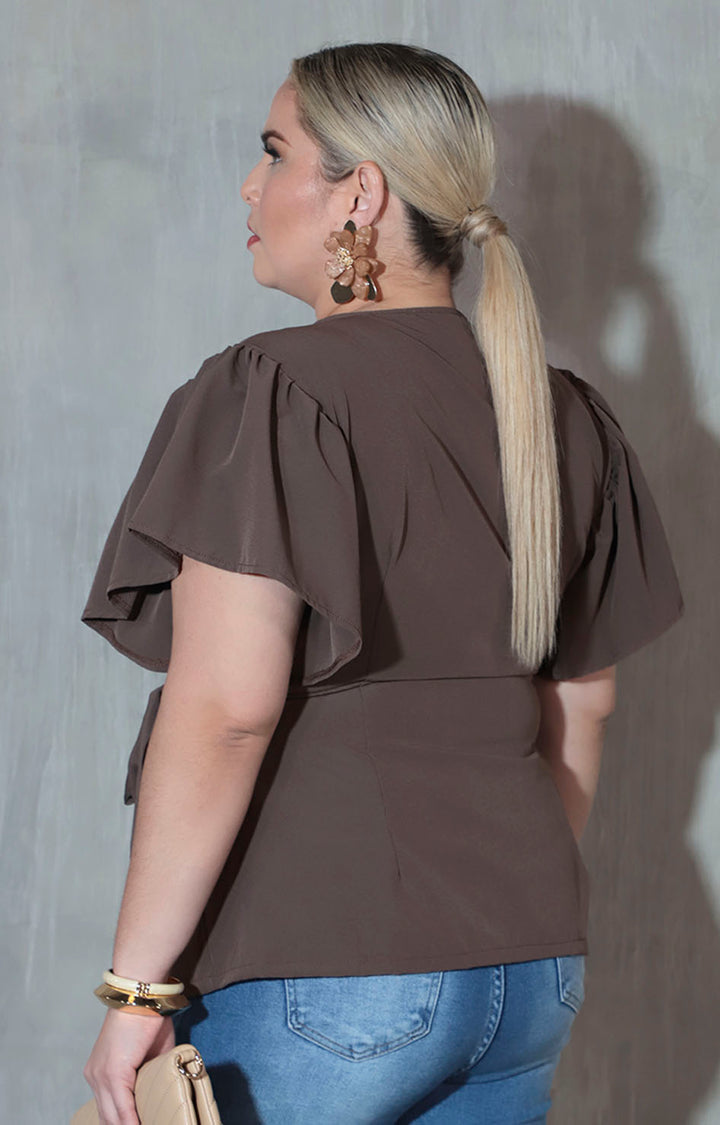 Blusa café - BLUSA XL Boutiquemirel 