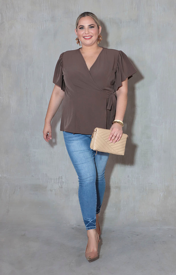 Blusa café - BLUSA XL Boutiquemirel 