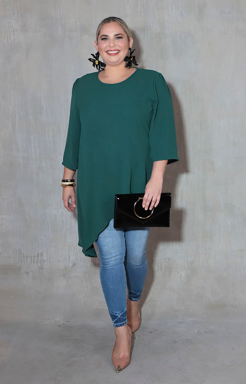 Blusa verde asimétrica - BLUSA XL Boutiquemirel 